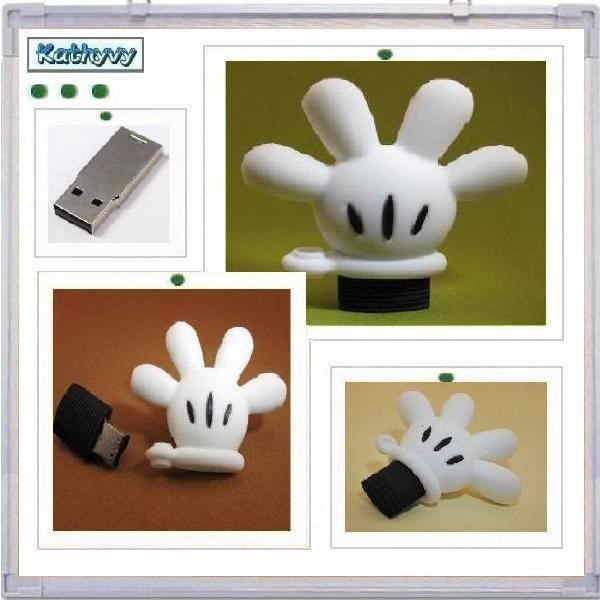   USB Disney Mickey Glove Hand Flash Drive Memory Stick Keychain KYU73