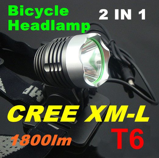 1800 Lumen CREE XML T6 LED Bike Bicycle Light HeadLight headLamp