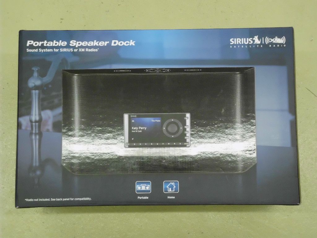 New Sirius XM Satellite Radio Portable Speaker Dock SXABB1 (AUX iPod 
