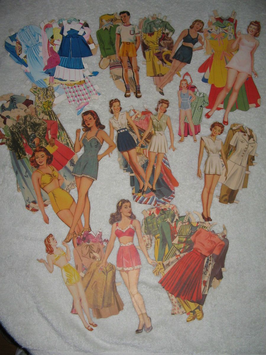   116 Paper Dolls Clothes Teen Starlet Air Force Doll Most 1940S