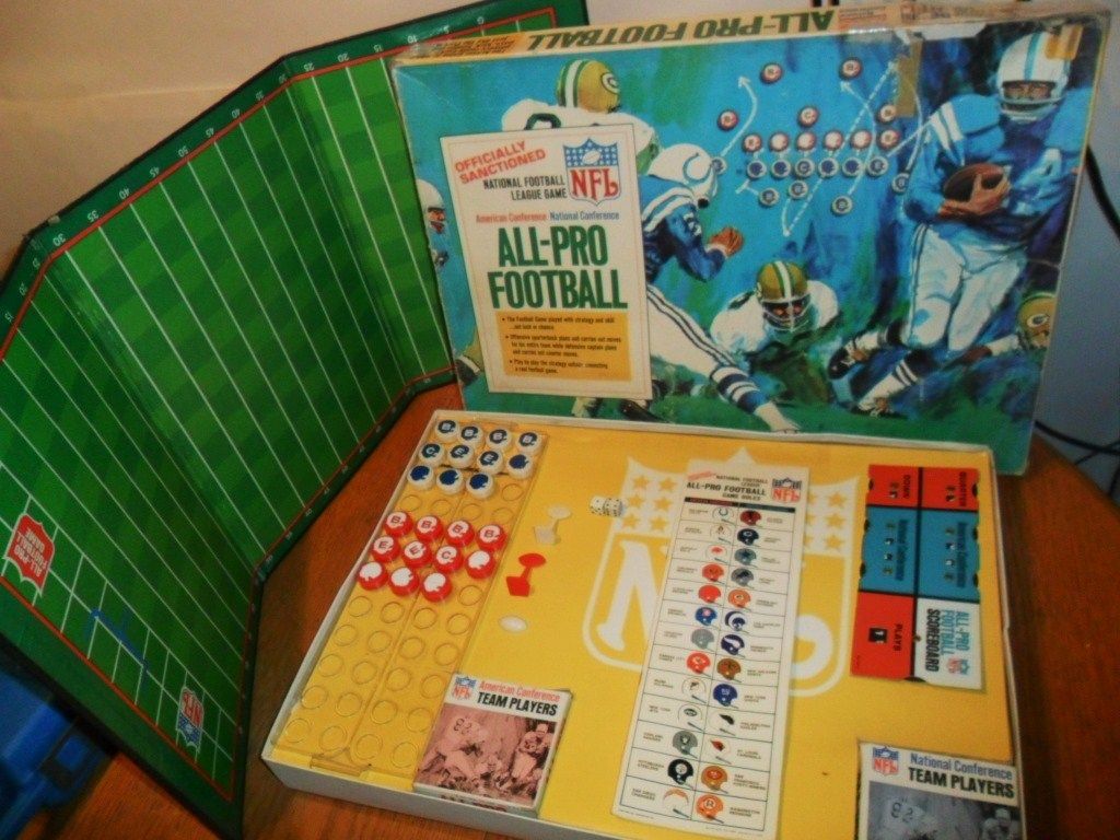 Vintage 1960s Ideal All Pro Football Game in Box NFL