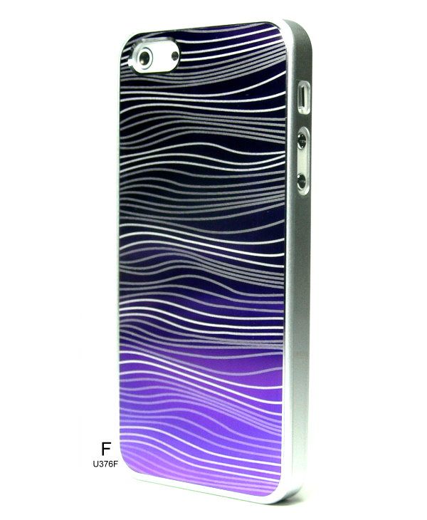 Chrome Blink Glitter Brushed Metal Bumper Wave Cover Case for iPhone 5 