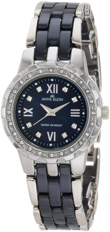 Anne Klein Blue Ceramic Crystal Ladies Watch 10 9457BLSV