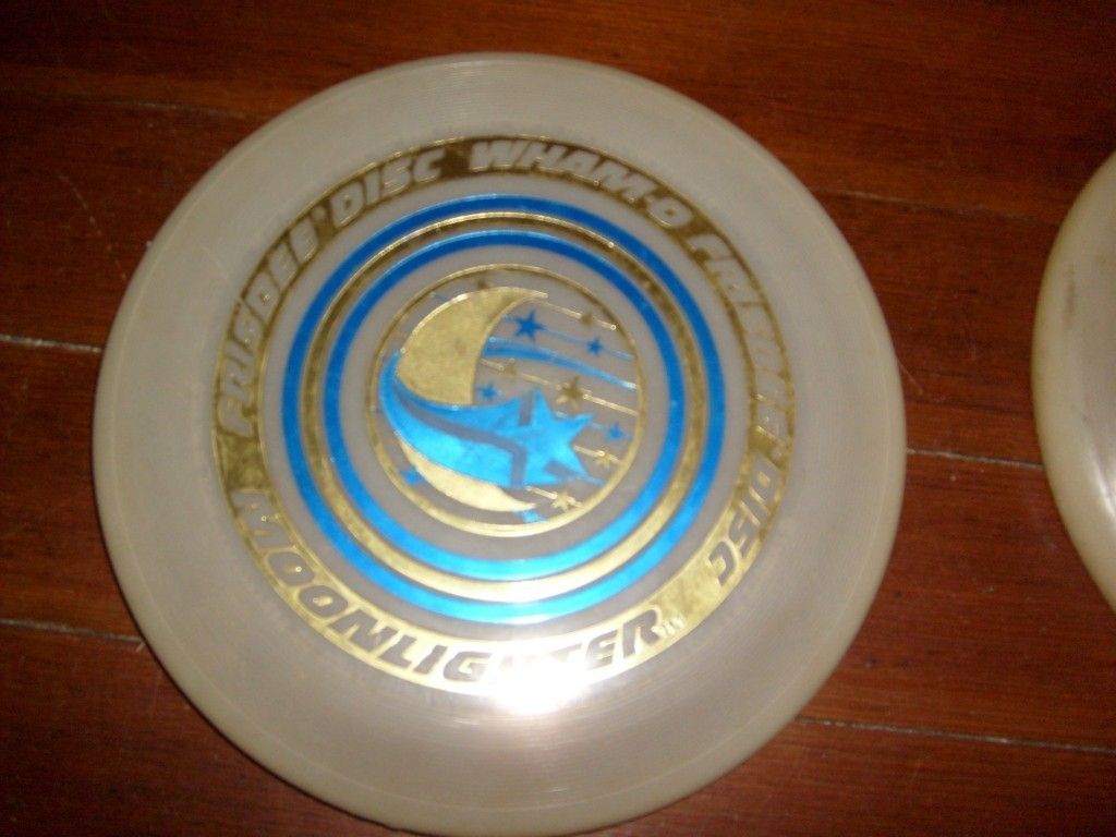 1975 Wham O Frisbee Disc MOONLIGHTER Diff Star Moon GLOW No Cupola