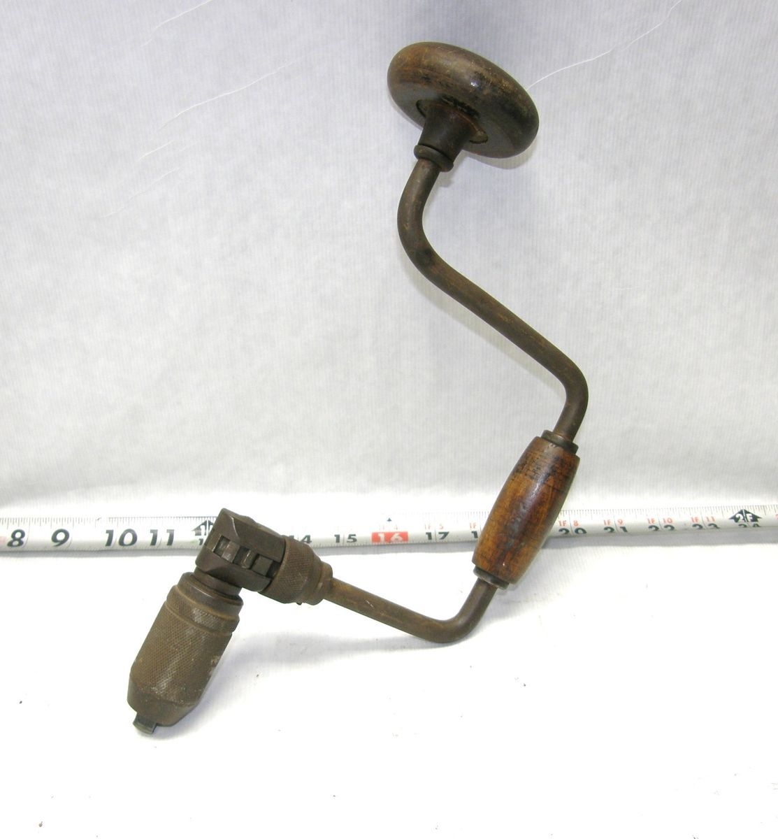 Vintage Old Antique Hand Drill Tool Wood Woodworking Carpentry