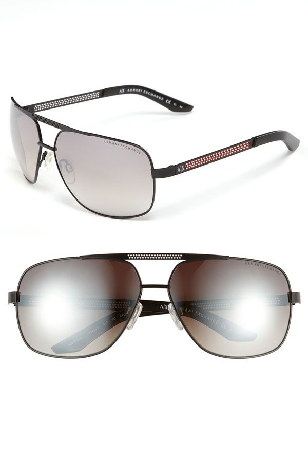  Armani Exchange AX 255 s Alt NQ Black Red Brown Mirror Sunglasses