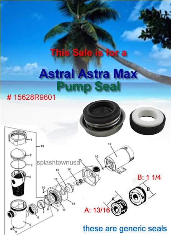 Astral Astramax 1600 Series Pool Pump Shaft Seal