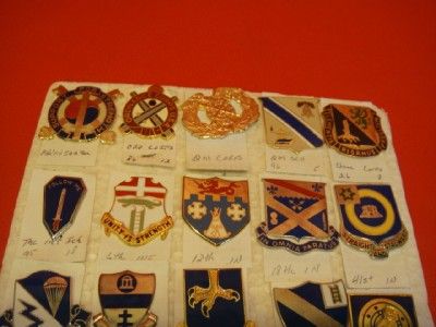 25 US MILITARY DISTINCTIVE UNIT INSIGNIA PINS ~ POST WWII TO POST 