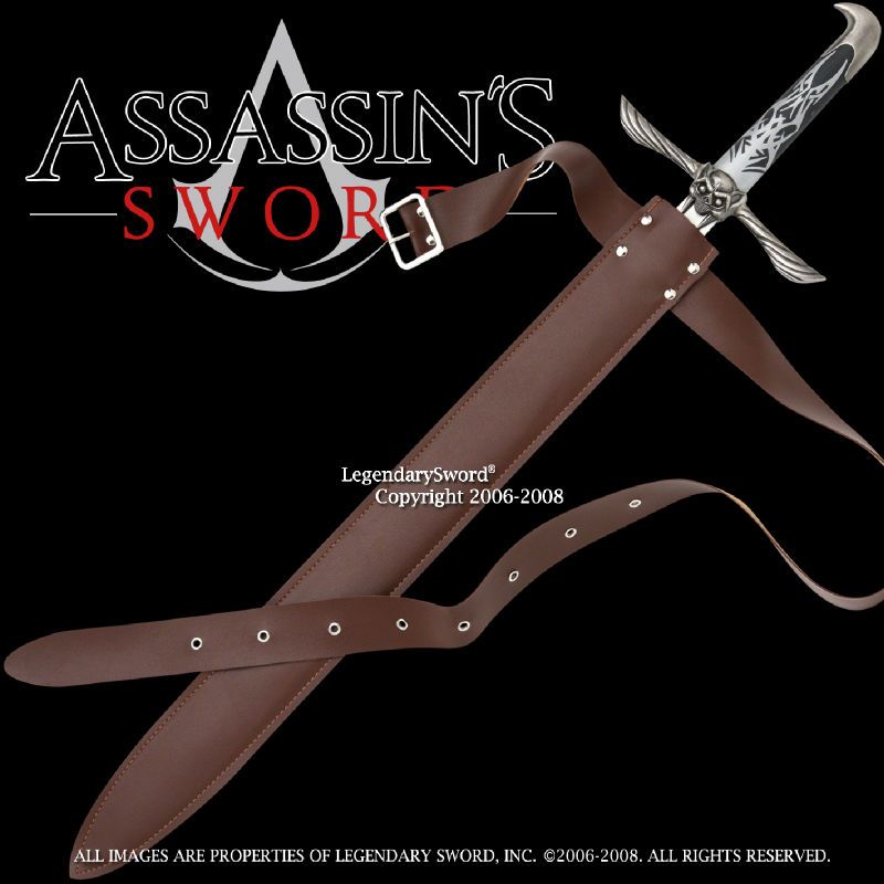 Sword of Altair Assassins Creed Movie Game Blade w Brown Carrying Belt 