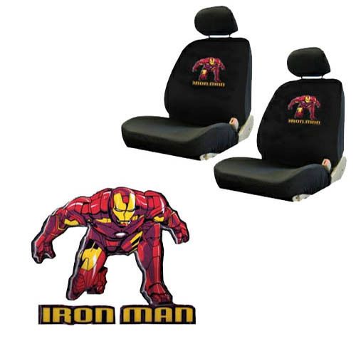   Ironman Avengers Comics Low Back Bucket Car Seat Cover Set Fit
