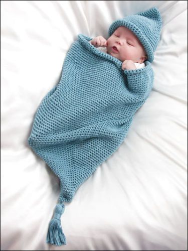 Cuddle Cocoons Baby Crochet Patterns Doll Prop Blanket Newborn Bag Sac 