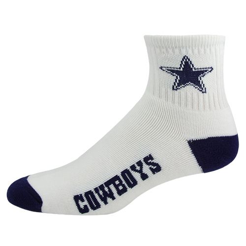 Dallas Cowboys Team Logo Crew Socks White Navy Blue