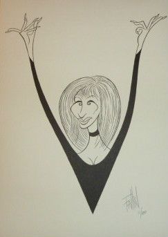 BARBRA STREISAND SIGNED LIMITED EDITION DRAWING BY WORLD FAMOUS 