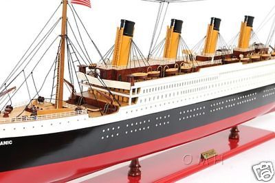 RMS Titanic Ocean Liner Wooden Model 25 White Star Cruise Ship Built 
