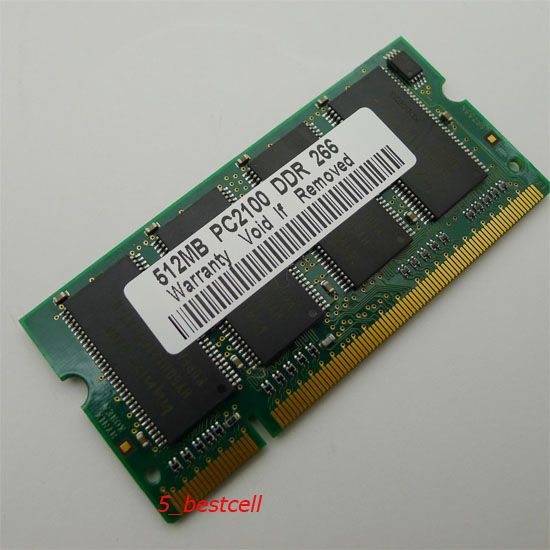 New 512MB 512 MB DDR PC2100 266MHz DDR1 CL2 5 SODIMM Laptop Memory RAM 