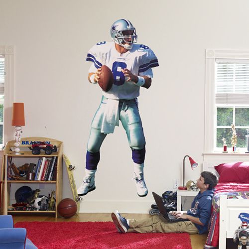 Troy Aikman FATHEAD Dallas Cowboys NFL Official Life Size Wall Graphic 