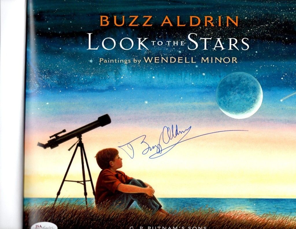 Buzz Aldrin signed book Look to the Stars Apollo 11 2nd man on the 