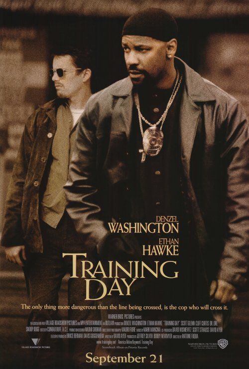 Training Day Movie Poster 27x40 2001 Denzel Washington Ethan Hawke 