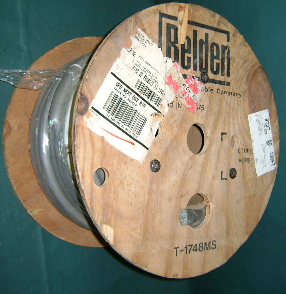 for a new 100 belden 9737 reel of snake cable