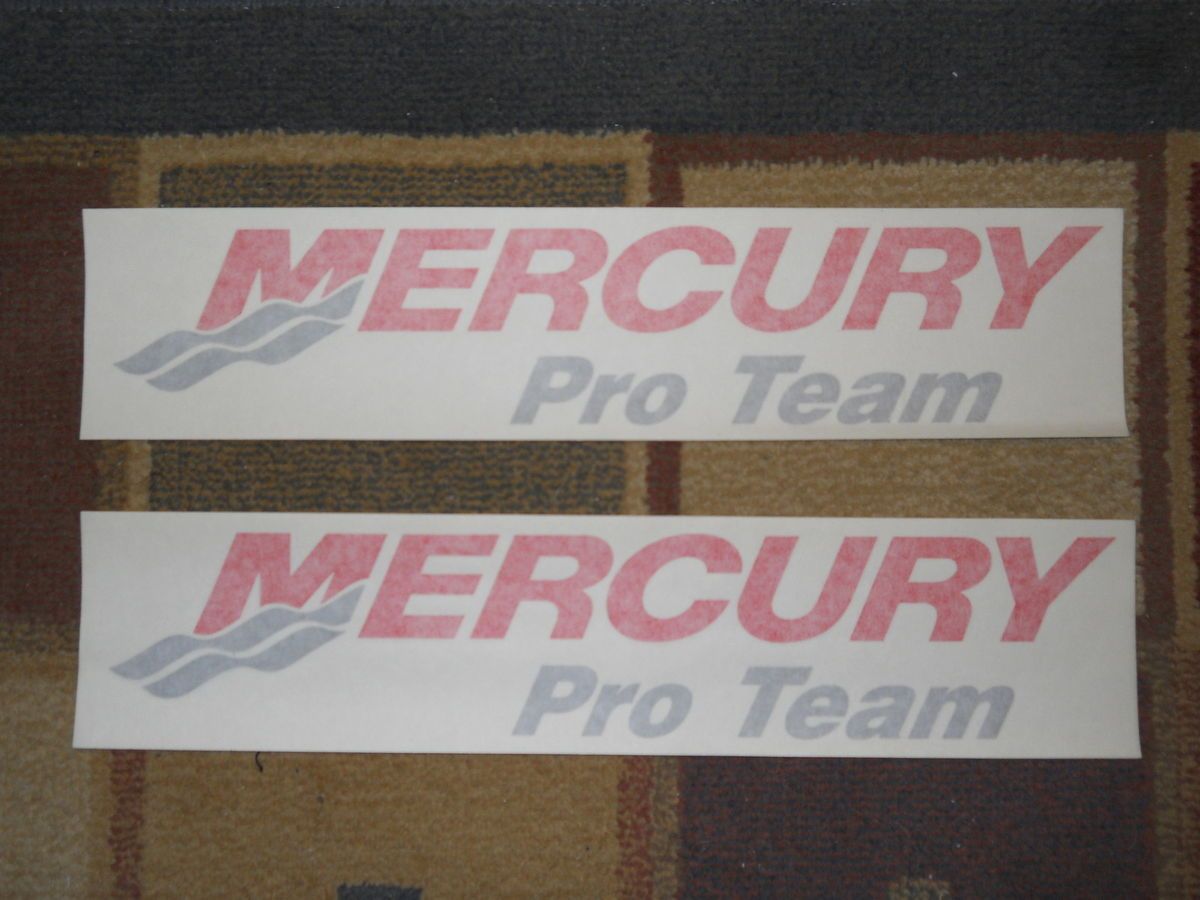 Mercury Pro Team Decals Outboard Sticker Ranger Triton Authentic