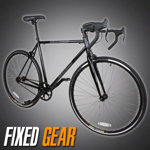   54cm Track Fixed Gear Bike Fixie Single Speed Road Bicycle Black Color