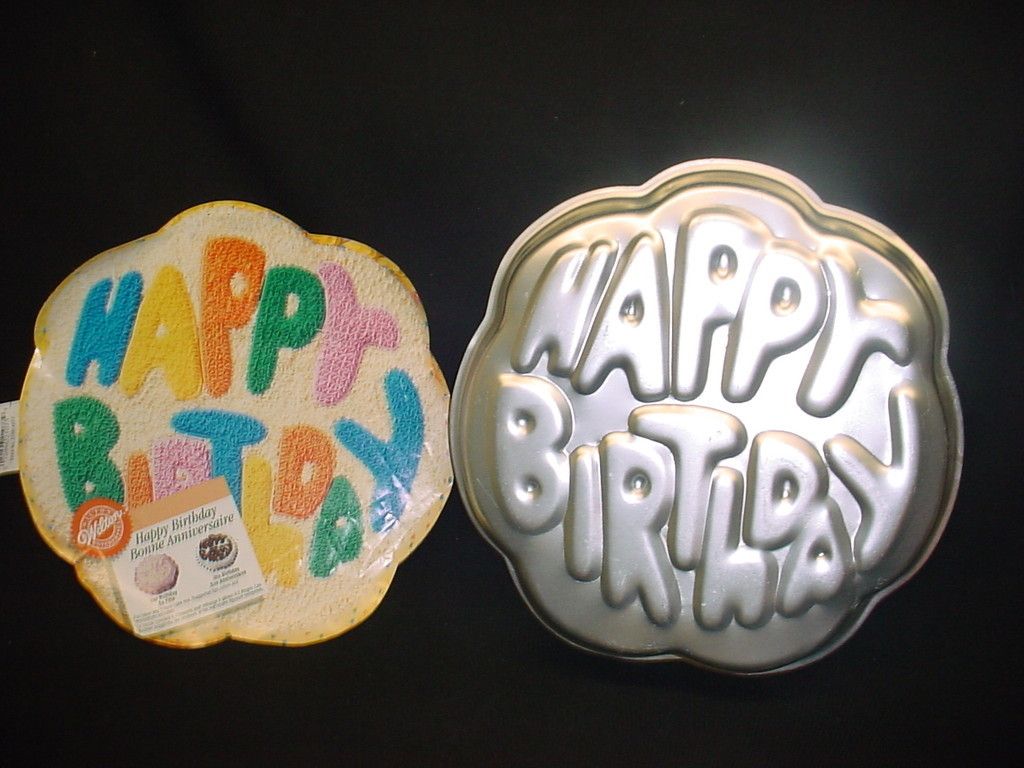 Wilton Big Happy Birthday Cake Pan Mold Tin Insert Easy