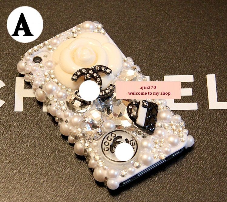 New Bling Bling Beautiful Camellia DIY Cell Phone Case I Phone 4 4s 