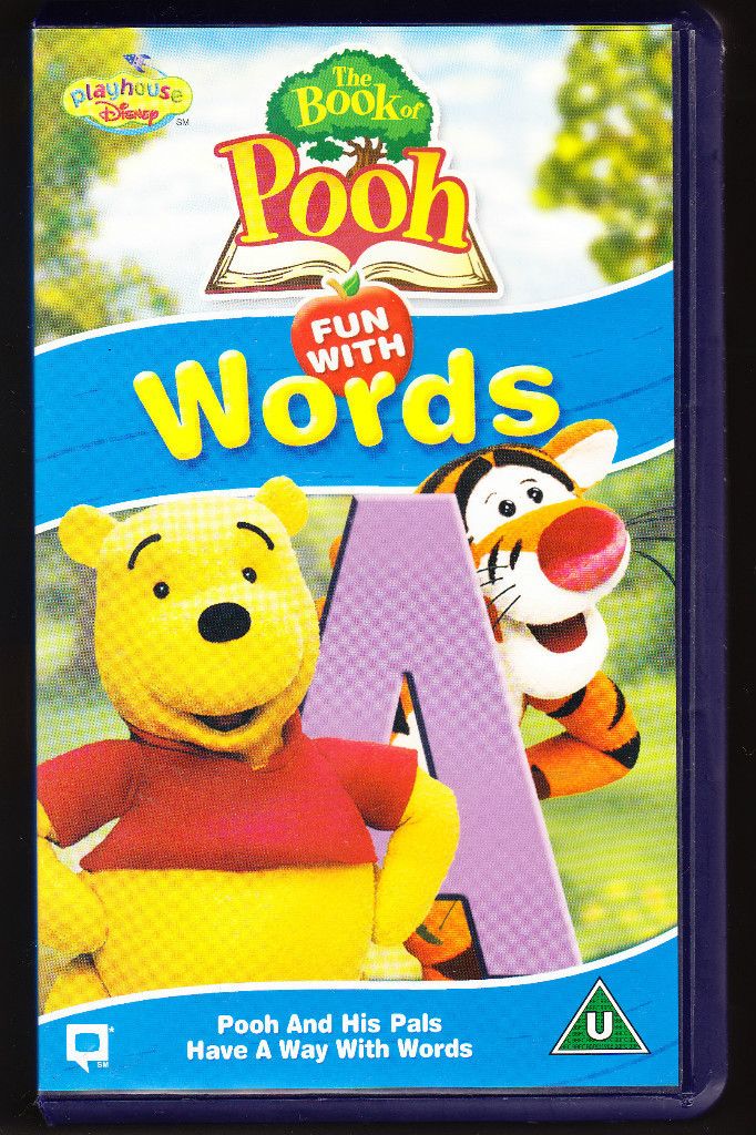 PLAYHOUSE DISNEY THE BOOK OF POOH FUN WITH WORDS VHS PAL UK VIDEO