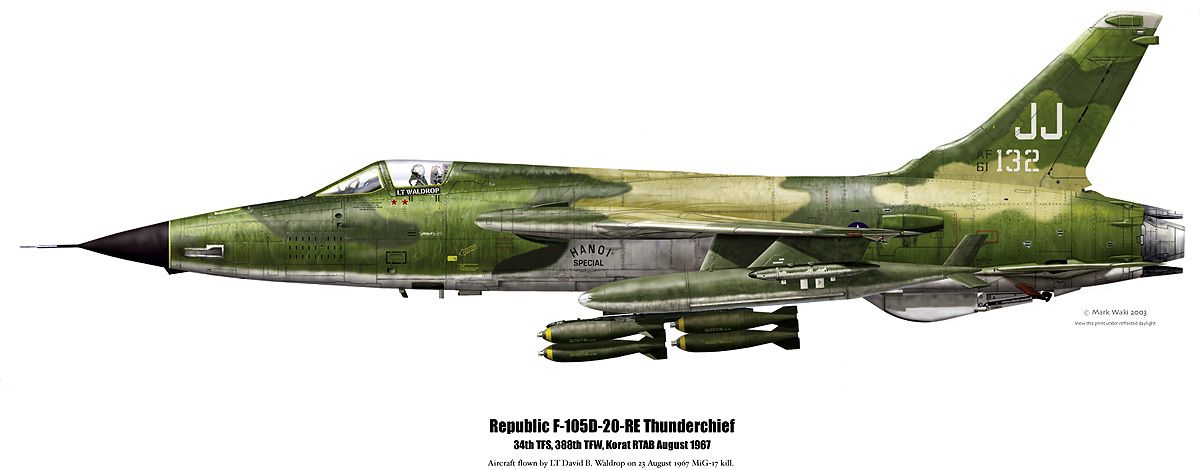72 F 105D Thunderchief FB 111A Aardvark RF 84F Thunderflash USAF Ala 