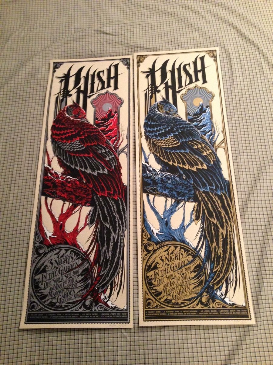 Phish Ken Taylor 2010 2011 MSG NYE Poster SET New York CityMadison 