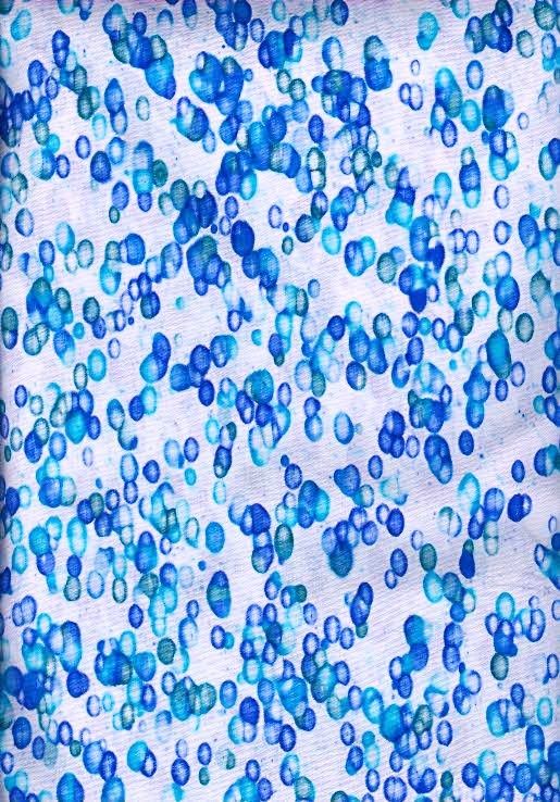 Blue Bubbles Cotton Batik Fabric Fun