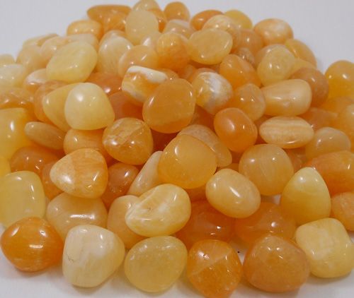 Calcite Orange 5 MD SM Tumbled Stones Crystal Healing Reiki Gem Wicca 