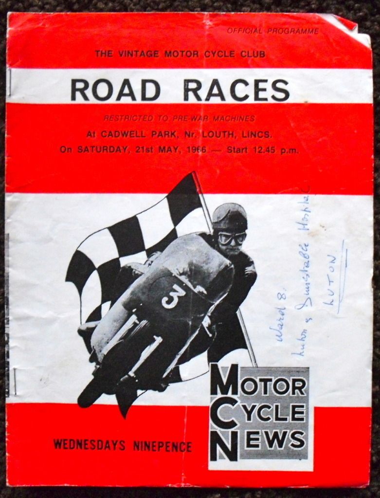 Cadwell Park Motorcycle Road Race Programme 21 May 1966