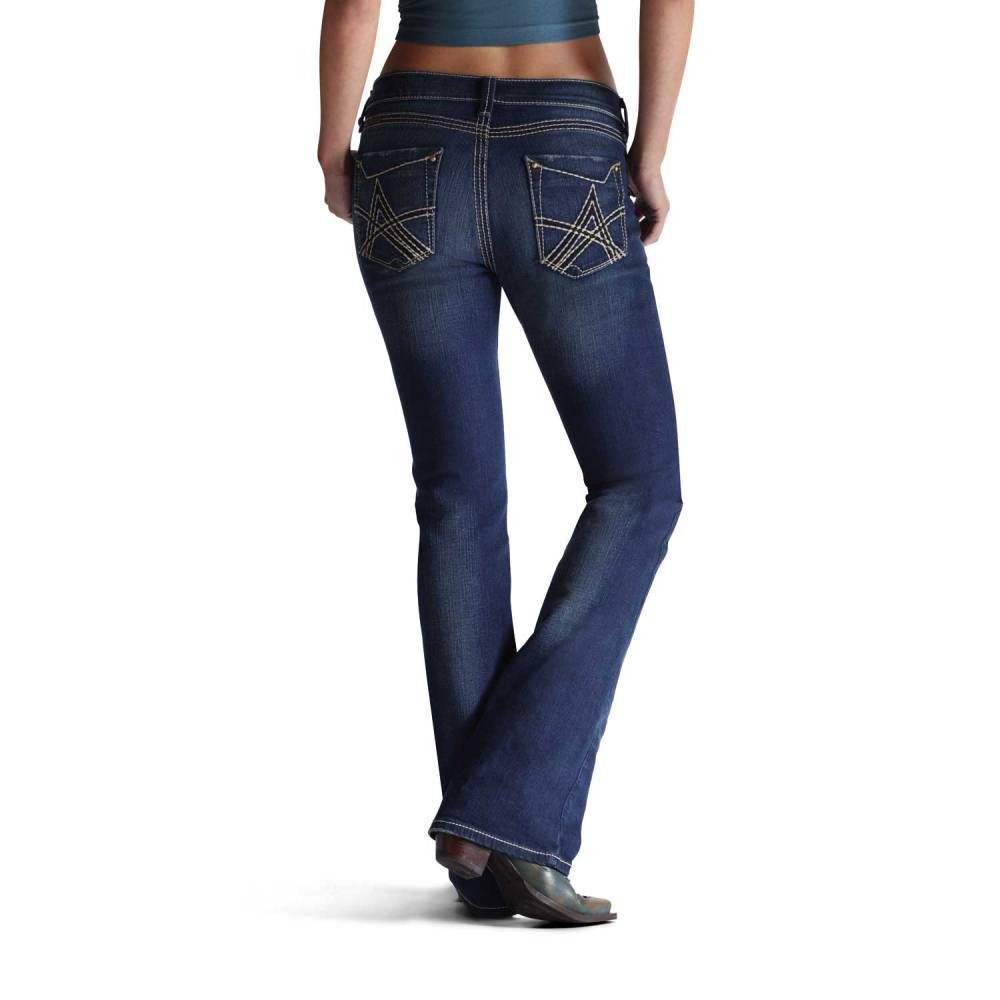 Ariat Western Denim Jeans Womens Turquoise 30 X Long Caliente 10008404