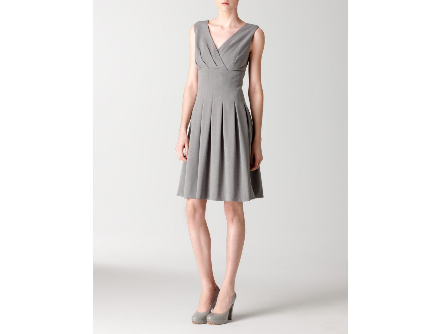 Calvin Klein Womens Pleated Matte Woven Dress