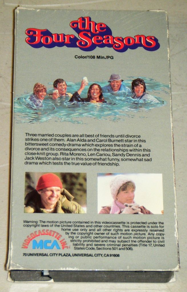   VHS Movie MCA Video 1981 Alan Alda Carol Burnett Len Cariou