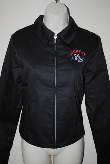 new lucky 13 roller derby girl black chino jacket xl