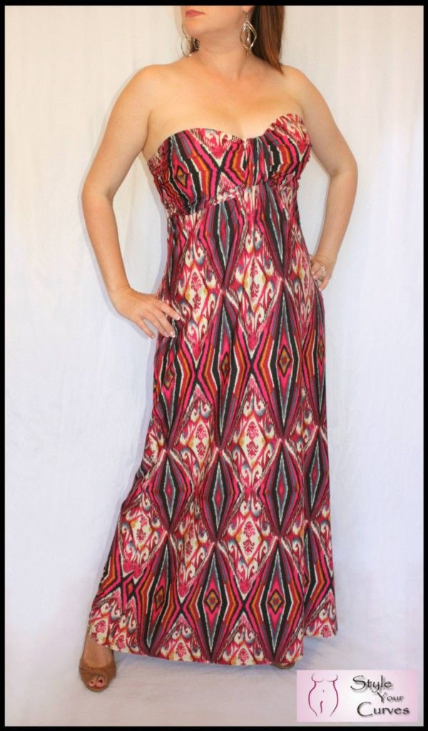 Chic NEW Long Red Pink Black Strapless Party Evening Maxi City Dress