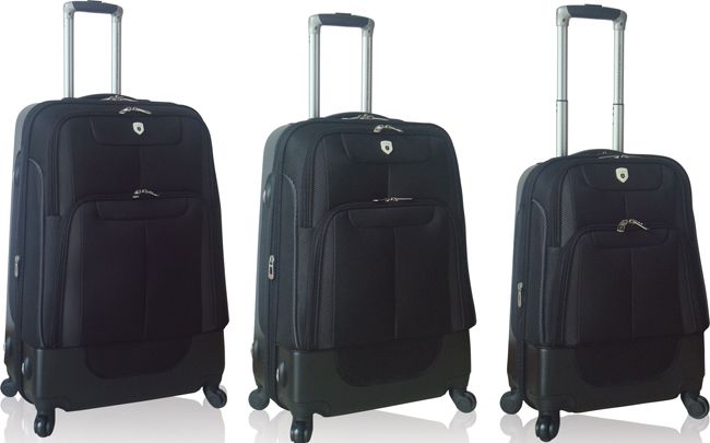 Travelers Club Lisbon Collection 3 Piece Hybrid Spinner Luggage Set