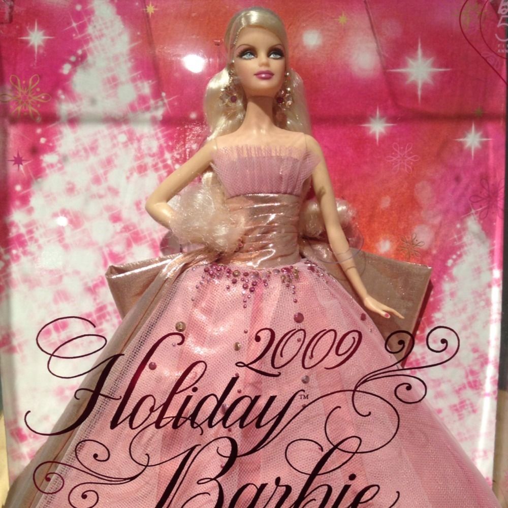 Collectible Barbie Doll 2009 Holiday Barbie 50th Anniversary Edition