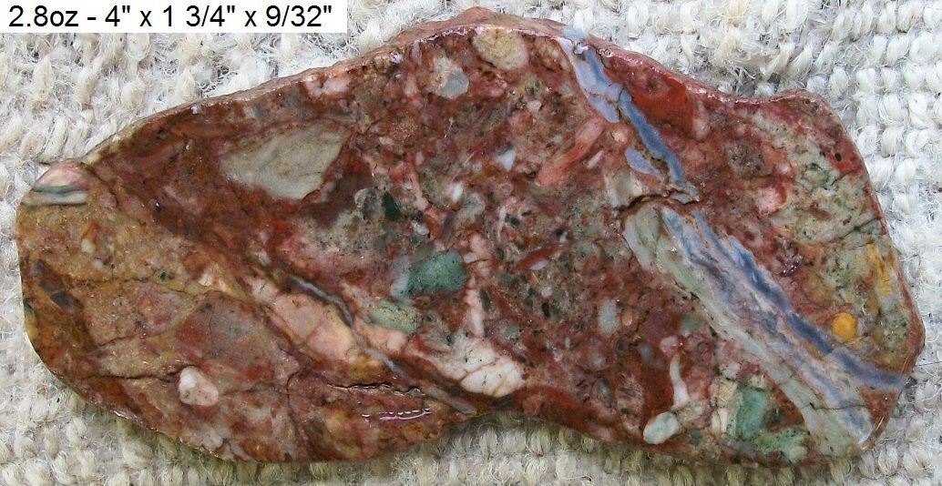  Trapper Creek Pudding Stone Conglomerate Jasper Slab with Beryl