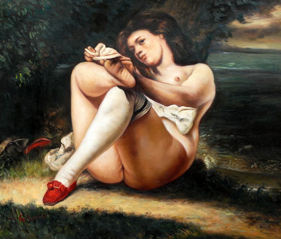 Gustav Courbet Woman with White Socks C70442 20x24inch