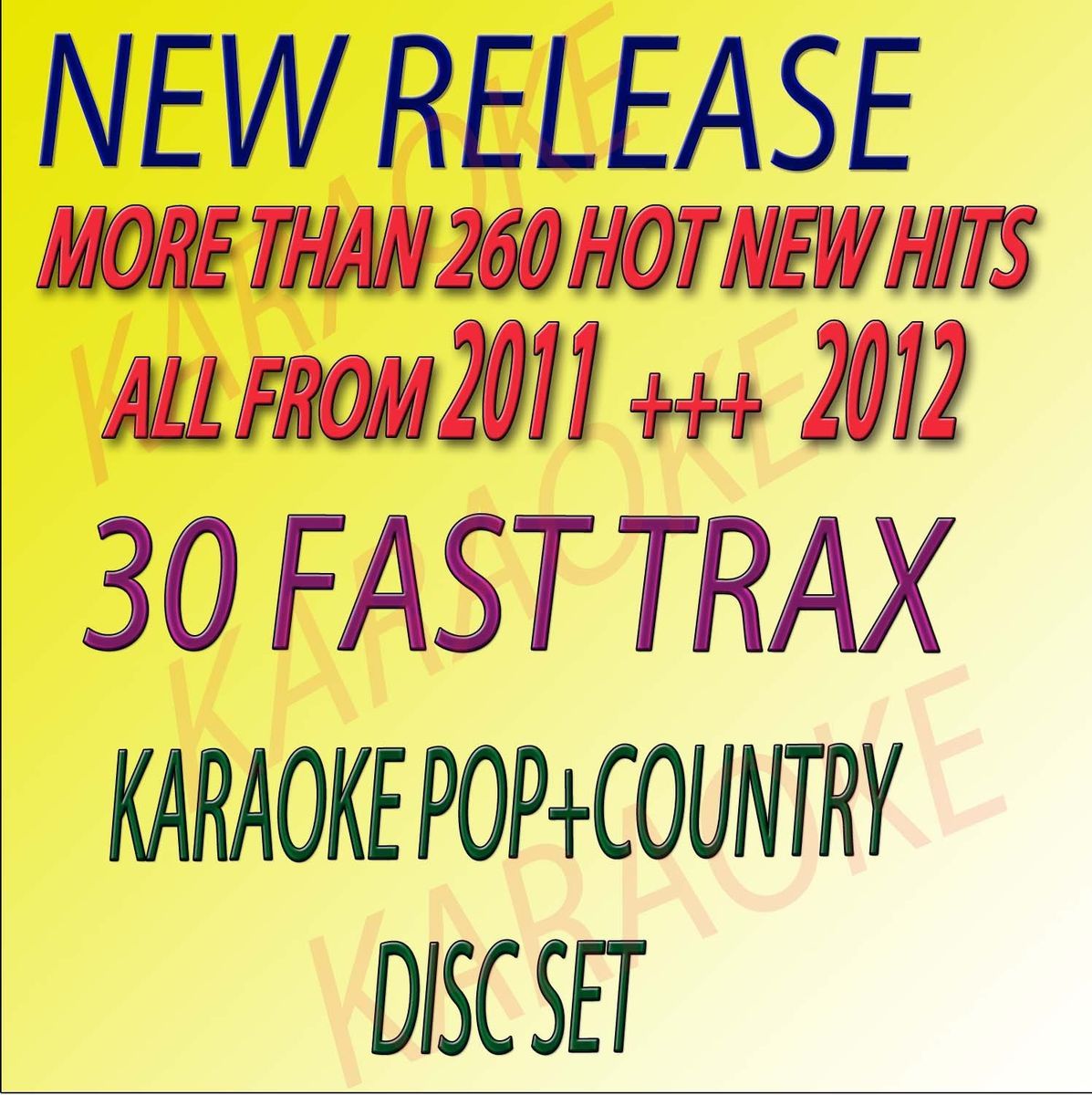 NEW FAST TRAX 30 COUNTRY POP CD G KARAOKE HOT TRACKS ORIGINAL GREAT