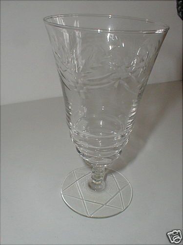 Libbey Glass Crystal Arctic Rose Ice Tea Goblet S