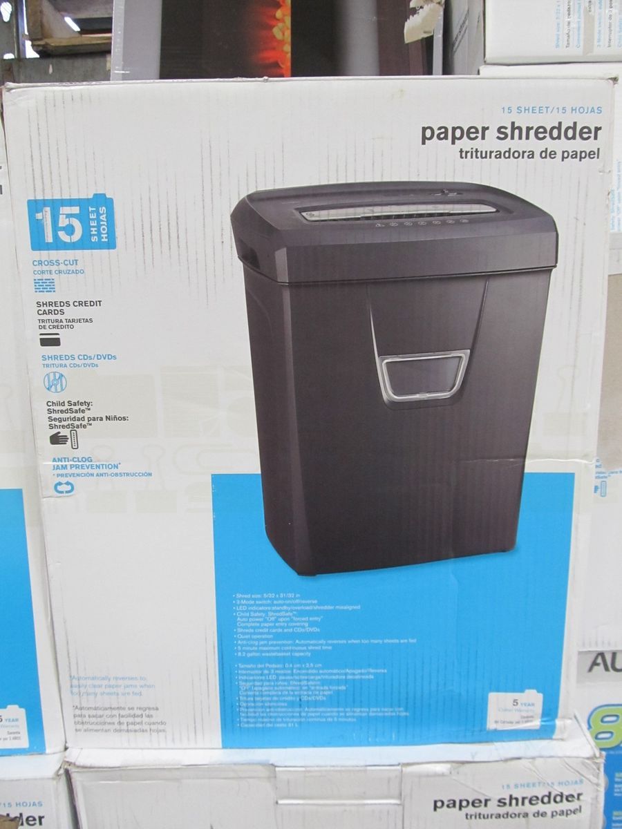 The Office 15 Sheet Crosscut Paper Shredder