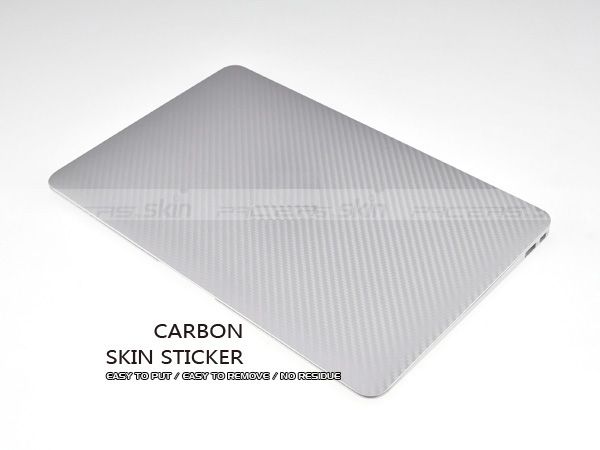 Silver Carbon Fiber Cover Sticker Skin for 12 13 14 15 4 15 6