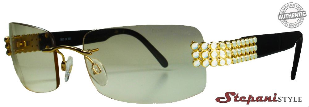 Daniel Swarovski Sunglasses S637 Gold Pearl Black