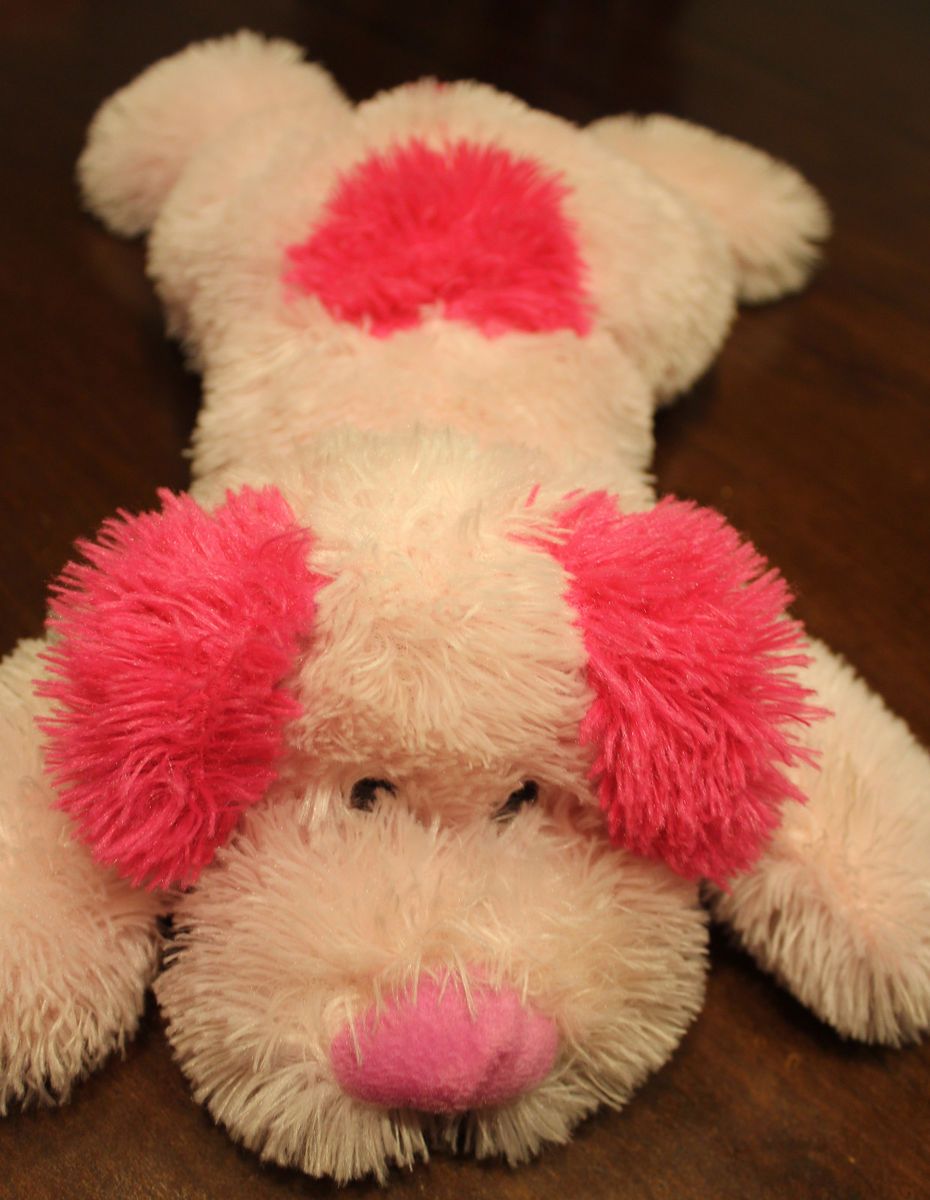 Dan Dee Collector’s Choice Pink Plush Puppy Dog with Heart on Back