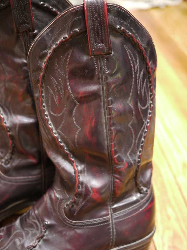 Vtg 60s Dan Post Leather Western Cowboy Boots 8 41