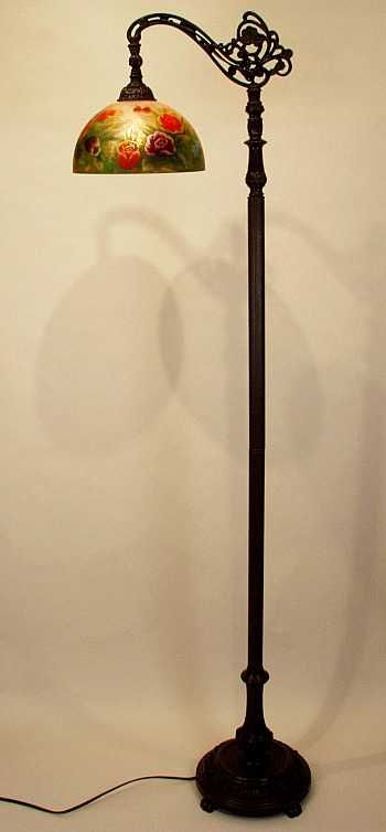 Dale Tiffany Hand Painted Roses Floor Lamp Last One